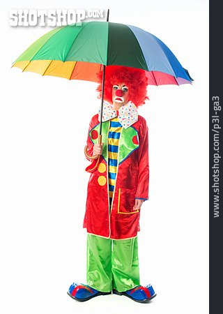 
                Regenschirm, Schirm, Clown                   