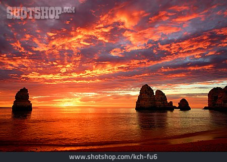 
                Sonnenuntergang, Abendrot, Algarve                   