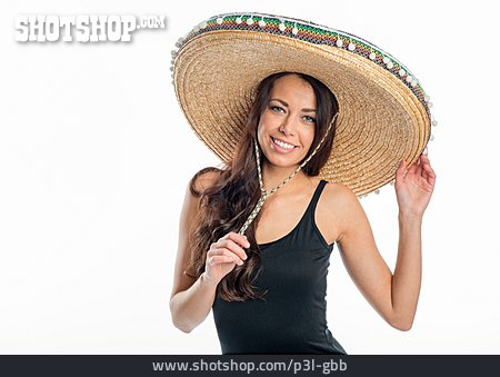 
                Junge Frau, Frau, Sombrero, Mexikanerin                   