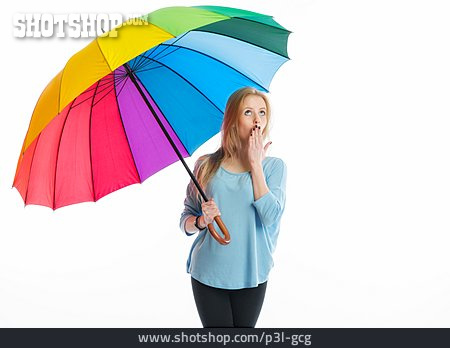 
                Mädchen, Regenschirm, Schirm                   