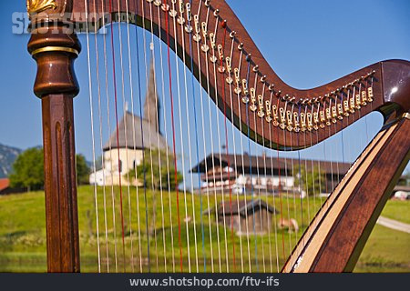 
                Musikinstrument, Harfe                   