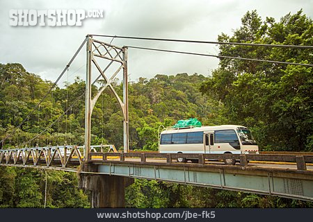 
                Brücke, Straßenverkehr, Costa Rica, Arenal                   
