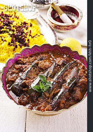 
                Persische Küche, Lammragout, Khoresht-e Bademjan                   