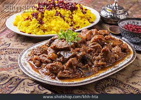 
                Persische Küche, Lammragout, Khoresht-e Bademjan                   