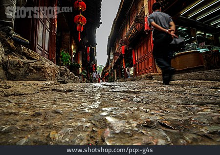 
                Straßenpflaster, Gasse, Lijiang                   
