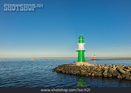 
                Leuchtturm, Warnemünde, Hafeneinfahrt, Molenturm                   
