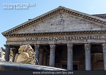 
                Pantheon, Brunnenfigur, Piazza Della Rotonda                   