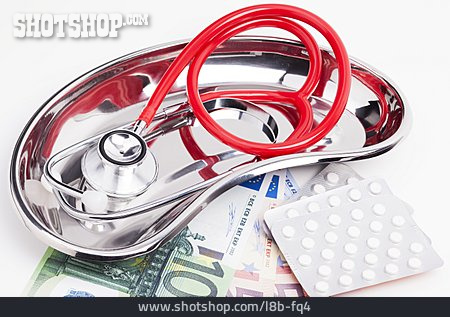 
                Gesundheitskosten, Stethoskop, Arztkosten, Nierenschale                   