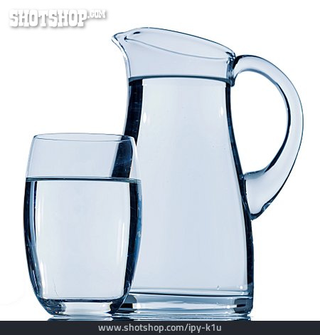 
                Wasser, Wasserglas, Kanne                   