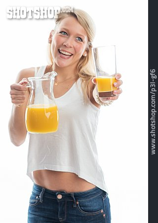 
                Young Woman, Orange Juice                   