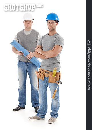 
                Bauarbeiter, Handwerker, Architekt                   