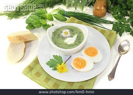 
                Suppe, Kräutersuppe, Bärlauchsuppe                   