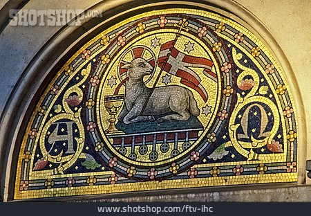 
                Mosaik, Kirchenkunst, Agnus Dei                   