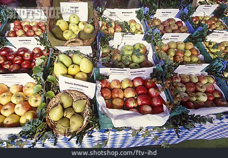 
                Obst, Apfel, Marktstand                   