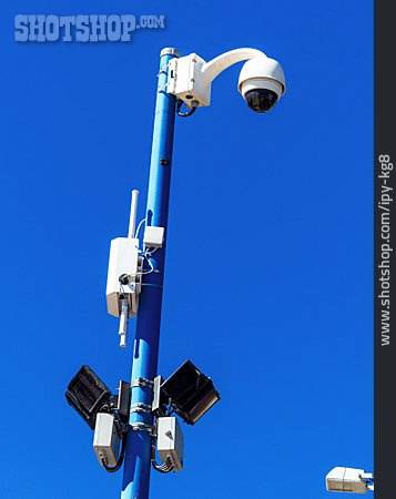 
                Mast, überwachungskamera, Videokamera, Videoüberwachung                   