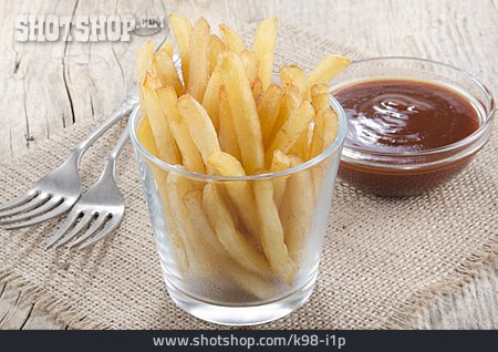 
                Fastfood, Ketchup, Pommes Frites, Frittiert                   