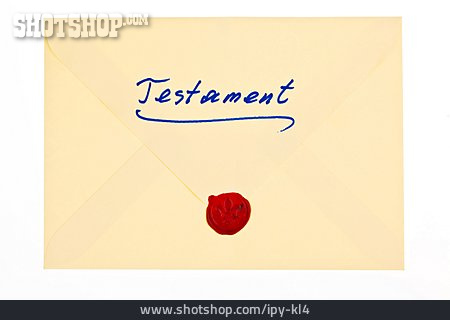 
                Briefumschlag, Testament, Versiegelt                   
