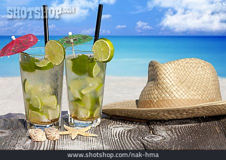 
                Cocktail, Strandurlaub, Mojito, Strandbar                   