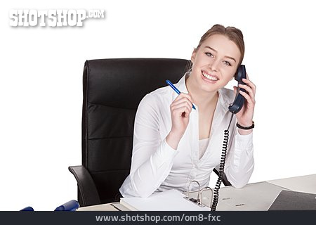 
                Geschäftsfrau, Telefonieren, Büroangestellte                   
