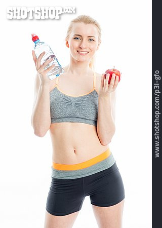 
                Young Woman, Healthy Diet, Sporting, Vital                   