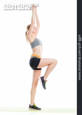 
                Junge Frau, Sport & Fitness, Balance, Workout                   