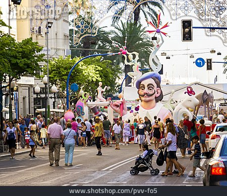 
                Festival, Straßenkunst, Valencia, Fallas                   