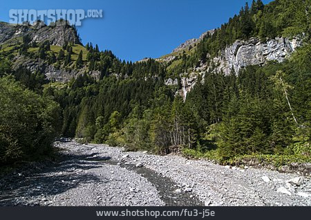 
                Wildbach, Flussbett, Lechtal, Hinterhornbach                   