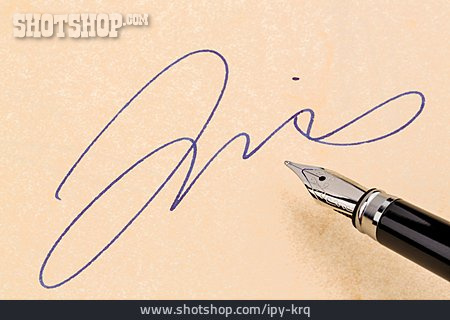 
                Füller, Unterschrift                   