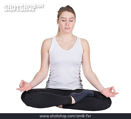 
                Frau, Yoga, Meditieren                   