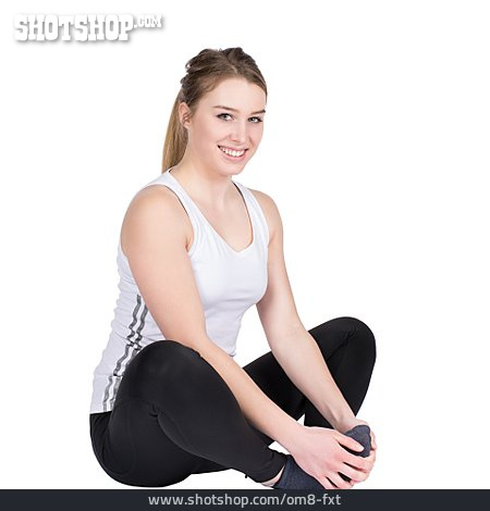
                Dehnübung, Sportlerin, Stretching                   