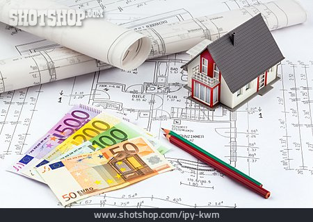 
                Hausbau, Bauplan, Bausparvertrag, Baufinanzierung                   