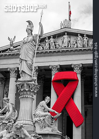 
                Aids, Hiv, Red Ribbon                   