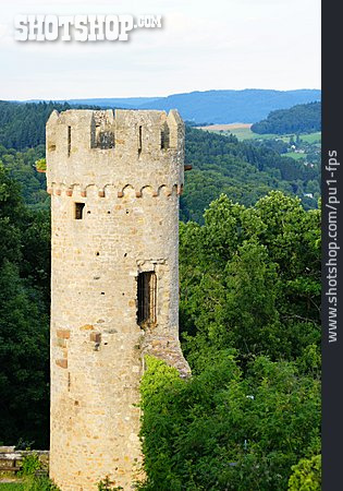 
                Turm, Wachturm, Burgruine, Starkenburg                   