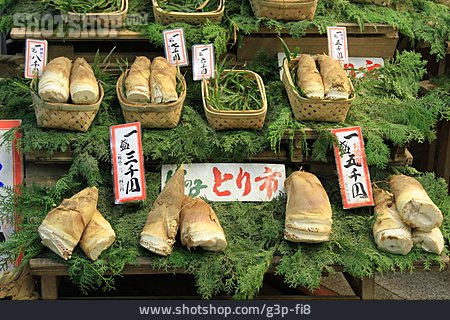 
                Salat, Bambus, Marktstand, Bambussprosse                   