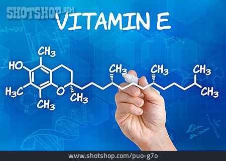 
                Vitamin, E, Strukturformel, Tocopherol                   