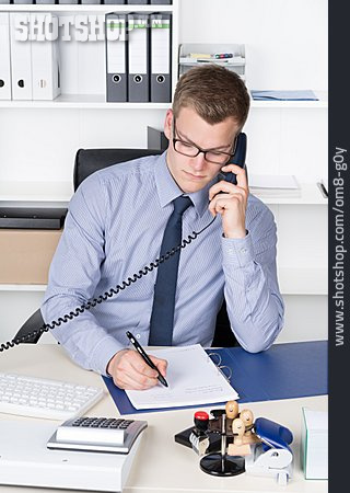 
                Businessman, On The Phone, Office Work                   