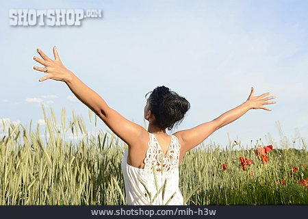 
                Young Woman, Happy, Summer, Freedom                   