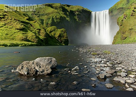 
                Wasserfall, Island, Skógarfoss                   