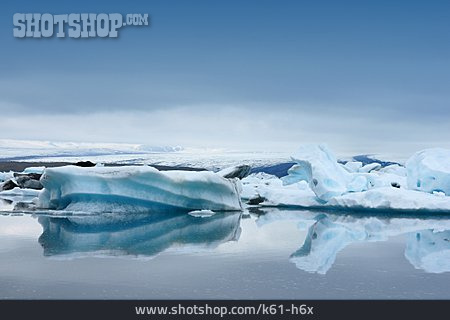 
                Island, Gletscher, Eisberg, Gletscherlagune                   