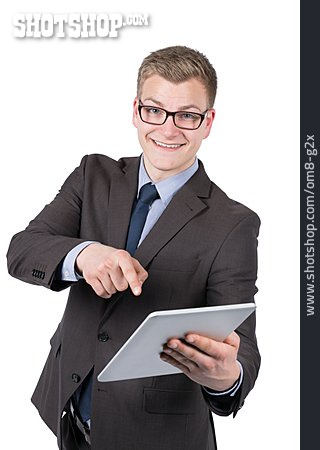 
                Businessman, Employee, Present, Tablet-pc                   
