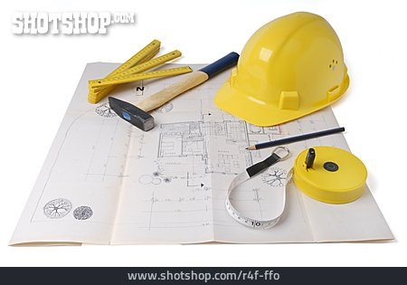 
                Hausbau, Bauplan, Architekt, Bauzeichnung                   