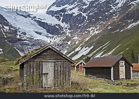 
                Hütte, Norwegen, Jostedalsbreen, Breheimen                   