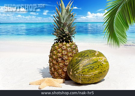 
                Strand, Tropisch, Ananas                   