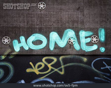
                Zuhause, Graffiti, Home                   