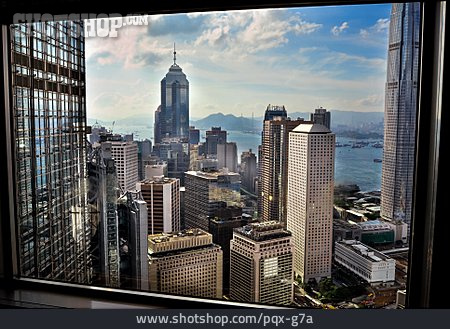 
                Hochhaus, Großstadt, Bankenviertel, Hong Kong                   