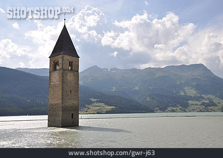 
                Kirchturm, Vinschgau, Graun Im Vinschgau                   