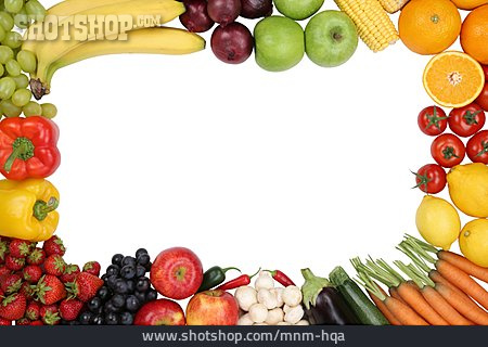 
                Obst, Gemüse, Eingerahmt                   