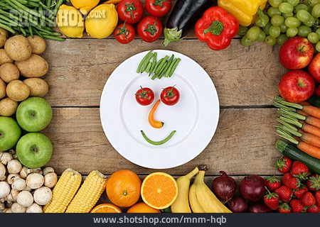 
                Gesunde Ernährung, Gemüse, Vegetarisch, Gemüsegesicht                   