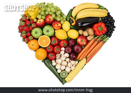 
                Obst, Gemüse, Herzförmig                   