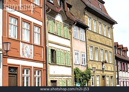 
                Bamberg, Häuserfassade                   